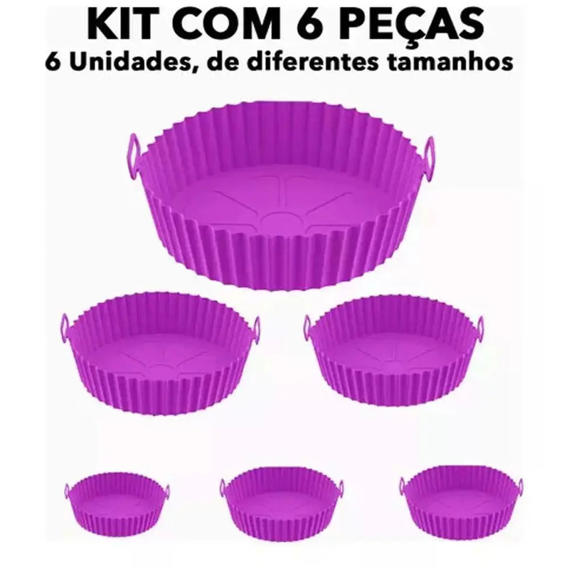 Kit 6 Different Measures Silicone AirFryer Protective Covers